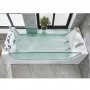 Bubbelbadkar med glassidor 170x80cm | Ergonomisk nackkudde | BK-003