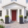 H�g bloml�da 30�30�60 cm | Svart galvaniserat st�l