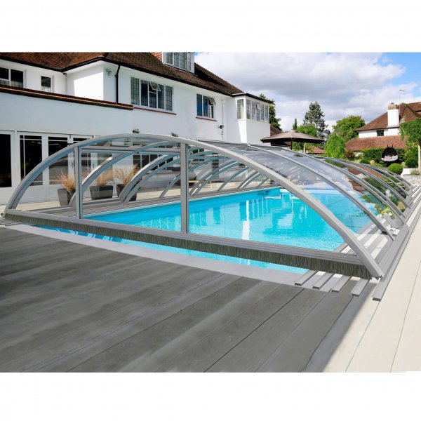 Pooltak 4x8m med sidodörr | Solid polykarbonat 4mm | Aluminium Pooltak 4x8m med sidodörr | Solid polykarbonat 4mm | Aluminium