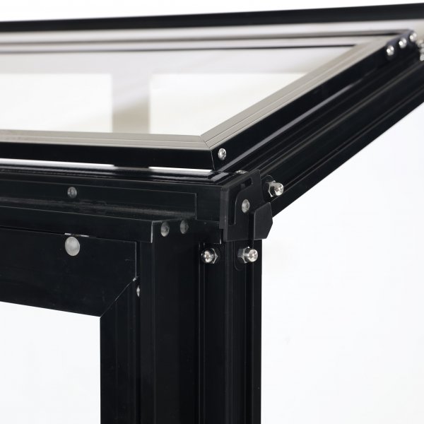 Högt miniväxthus | 4mm säkerhetsglas | Svart Högt miniväxthus | 4mm säkerhetsglas | Svart