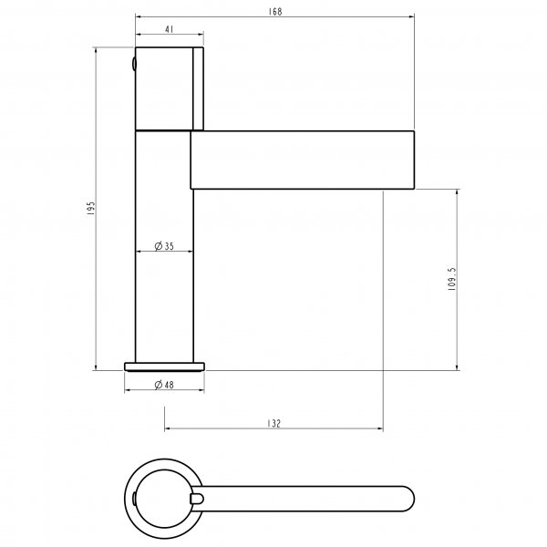Tvättställsblandare | Modern design | Krom | Kelly Tvättställsblandare | Modern design | Krom | Kelly