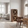 Vinst�ll f�r 79 vinflaskor | Naturlig furu | 120x60 cm | Arvino