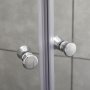 Duschh�rna med rundade d�rrar i 6mm s�kerhetsglas
