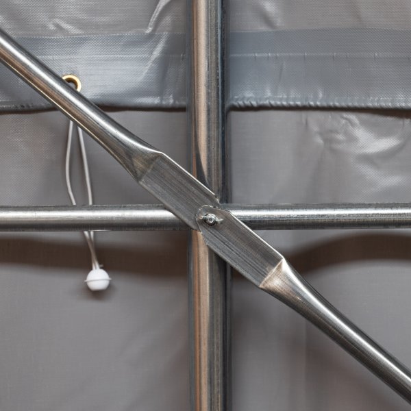 Lagert�lt 7x14m | 3,8m h�jd | 98m� 620g/m� | Med takpanel | PVC - Gr�