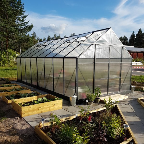 Växthus 18m² Premium | Extra hög odlingshöjd | 6mm kanalplast Växthus 18m² Premium | Extra hög odlingshöjd | 6mm kanalplast