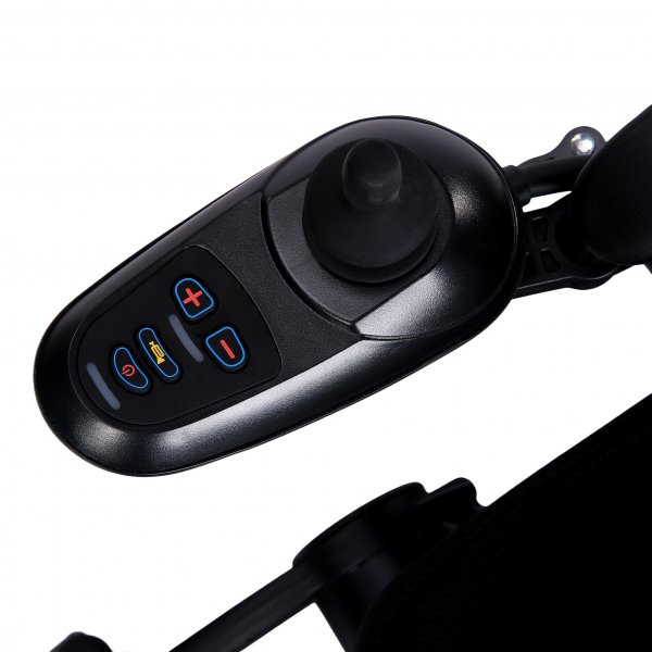 Hopf�llbar elrullstol med joystick | Litiumbatteri