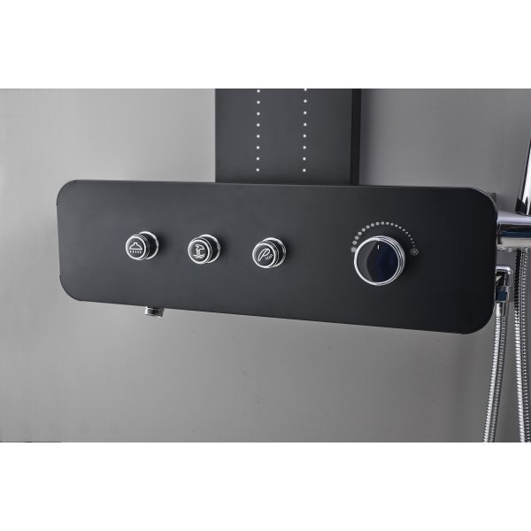 Duschpanel i svart rostfritt stål | Sylvana Duschpanel i svart rostfritt stål | Sylvana