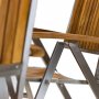 Rund trdgrdsgrupp i teak / rostfritt stl | Bord & 6 positionsstolar