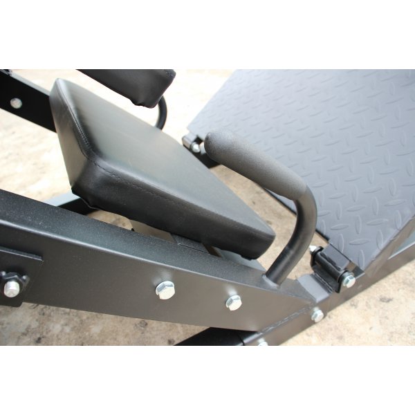 Benpress & Hack Squat-maskin | Kombinerad styrketr�ningsmaskin i st�l | Trekkrunner