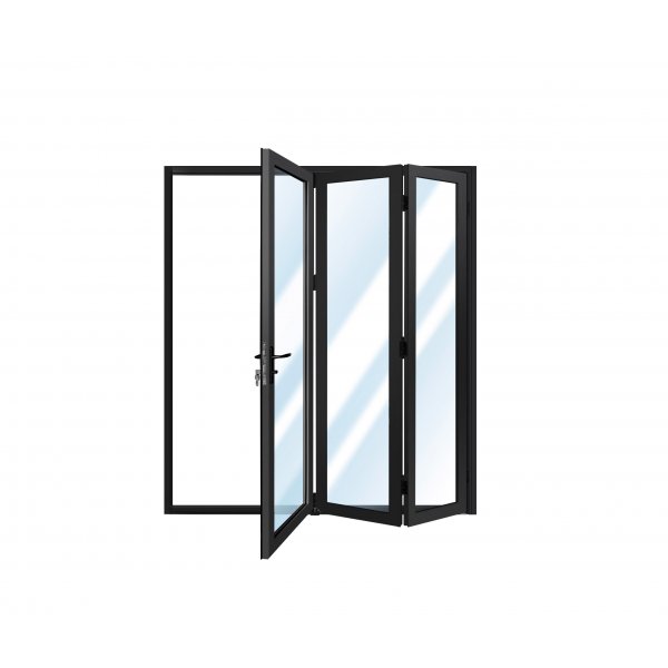 Vikdrr altan 2,43 x 2,43 m | Dubbelglas | Mrkgr aluminium | Lg trskel 18 mm