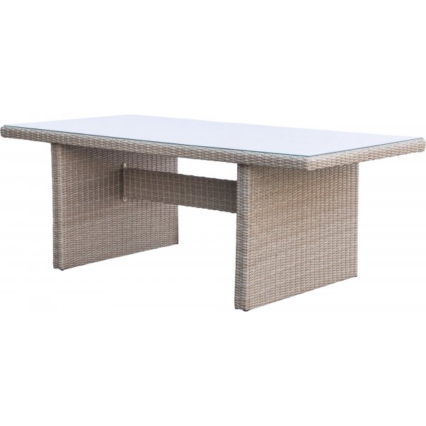 Hampton matbord i konstrotting 200x100 cm - Naturfrgad