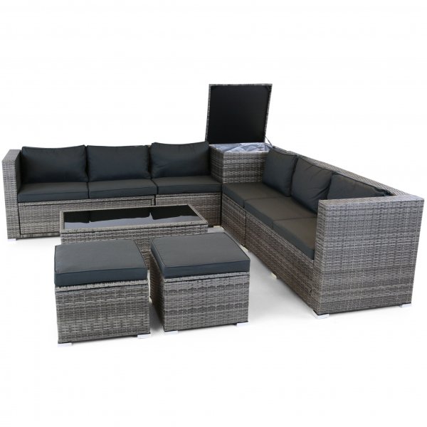 Exklusiv loungegrupp | Inbyggd förvaring | Grå konstrotting | Djursvik Exklusiv loungegrupp | Inbyggd förvaring | Grå konstrotting | Djursvik