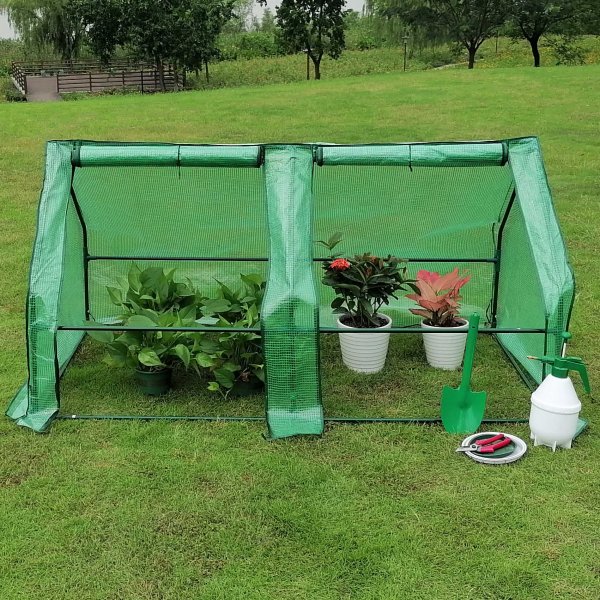 Plastv�xthus 1,6m� | St�lram med PE-plast�verdrag