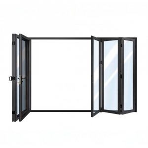 Vikdörr altan 3,65 x 2,43 m | Dubbelglas | Mörkgrå aluminium | Härdat glas 5+5 mm | Tröskel 18 mm Vikdörr altan 3,65 x 2,43 m | Dubbelglas | Mörkgrå aluminium | Härdat glas 5+5 mm | Tröskel 18 mm