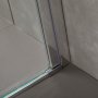 Duschhrna med raka drrar i 6mm skerhetsglas