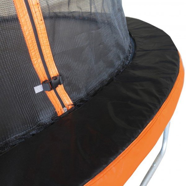 Studsmatta 245cm | Med skyddsnät | Svart/Orange Studsmatta 245cm | Med skyddsnät | Svart/Orange