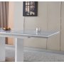 Matbord 160–200 cm | Utdragbart, rostfritt stål & vitlackerat glas | Colombia Matbord 160–200 cm | Utdragbart, rostfritt stål & vitlackerat glas | Colombia