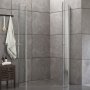 Duschh�rna med rundade d�rrar i 6mm s�kerhetsglas