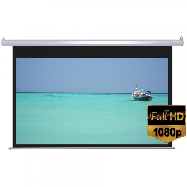 Motordriven projektorduk - 16:9 mattvit
