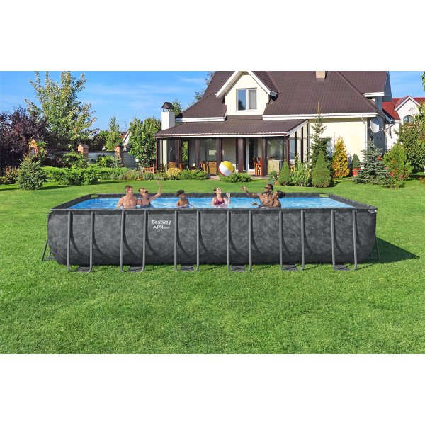 Bestway pool ovan mark 7,32 x 3,66 m – 132 cm djup | APX 365™ Rektangulär Stålpool Set (561KG) Bestway pool ovan mark 7,32 x 3,66 m – 132 cm djup | APX 365™ Rektangulär Stålpool Set (561KG)