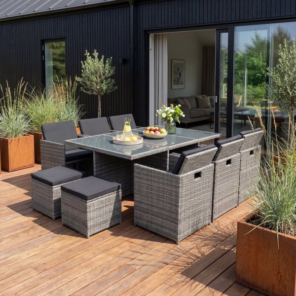 Matgrupp utem�bler | 10 sittplatser | Gr� Konstrotting |�Sk�rhamn