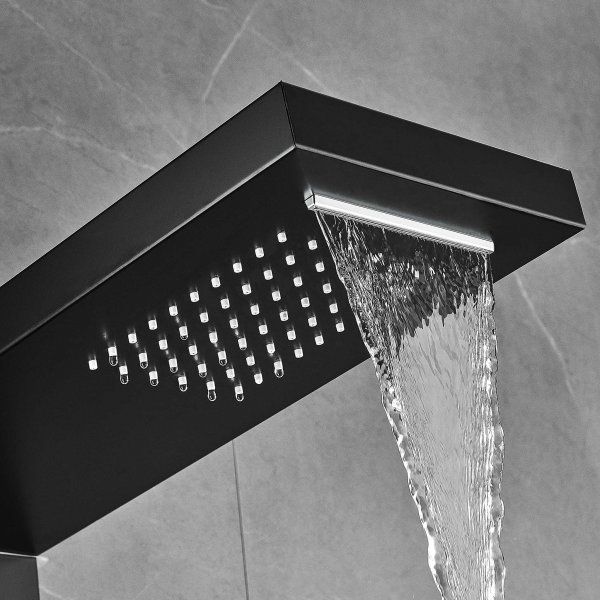 Duschpanel i svart rostfritt stål | Lexi Duschpanel i svart rostfritt stål | Lexi