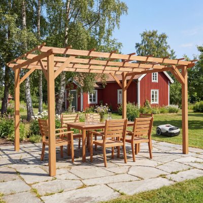 Pergola trä | 4x3m | Furu - 4995 kr - Pergola & Paviljong - Outl1.se