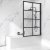 Duschvgg badkar 150x80 cm | Industristil med svart sprjs