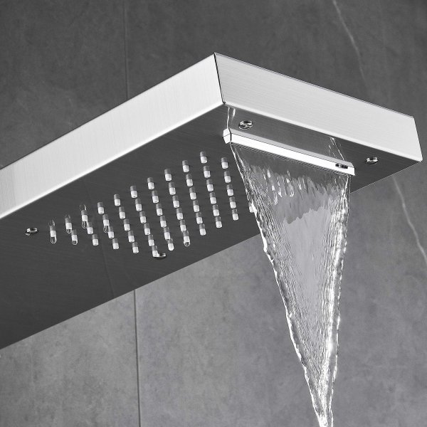 Duschpanel i borstat rostfritt stl | Hanna
