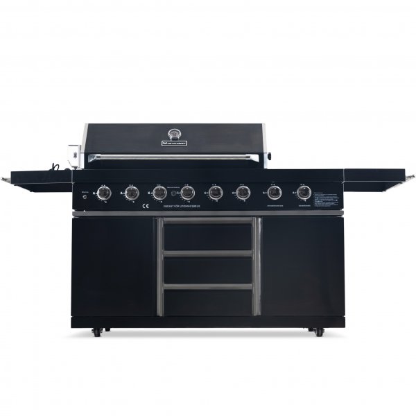 Rostfri gasolgrill/utekk | Varmluftsfunktion | New Orleans Blackline