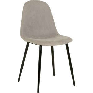 Matstol | Beigegrå tyg, stoppad sits & svarta stålben | Carisma 2-pack Matstol | Beigegrå tyg, stoppad sits & svarta stålben | Carisma 2-pack