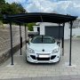 Carport 15,1m | Extra hg | Aluminiumstomme & kanalplasttak