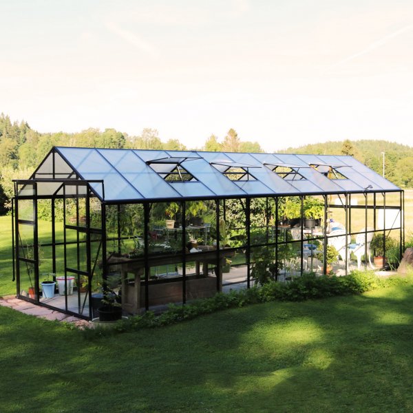 Glasväxthus 17,5 m² | 5 års stormgaranti | 4mm säkerhetsglas Glasväxthus 17,5 m² | 5 års stormgaranti | 4mm säkerhetsglas