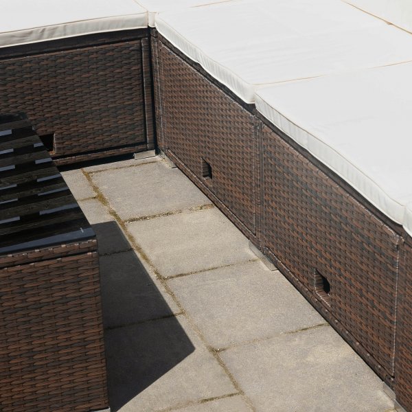 Stor loungegrupp utembler | Smart inbyggd frvaring | Konstrotting