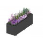 Blomlda i stl | 120x40x60 cm | Svart | Fr utomhusbruk