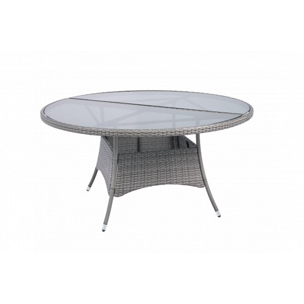 Runt utematbord med h�rdat glas | �150 cm | Tyl�sand gr�