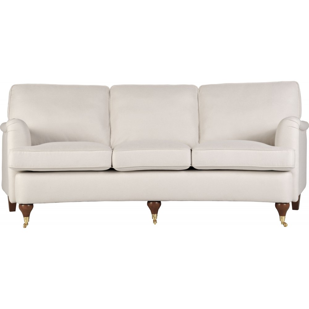 Howardsoffa 3-sits | Svängd design, kallskum & avtagbar klädsel | Beige