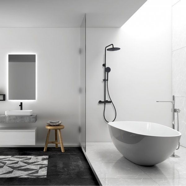 Takduschset med blandare | Brusa - Svart Takduschset med blandare | Brusa - Svart