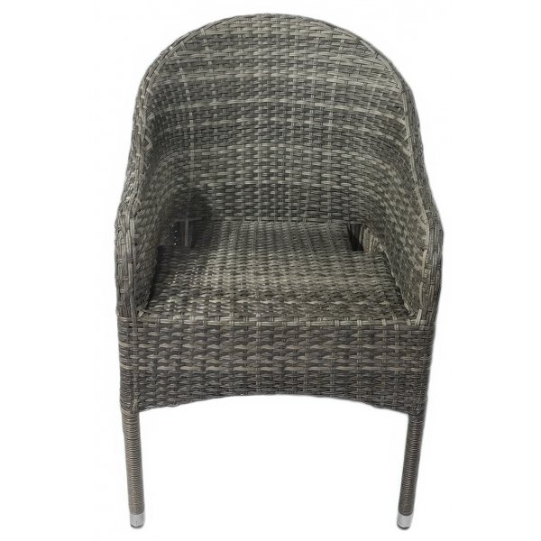 Belle stapelbar karmstol i konstrotting - grå Belle stapelbar karmstol i konstrotting - grå