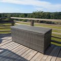 Kundbild Dynbox i konstrotting | Grå | 134x54x59cm: Jättenöjd med allt.