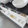 Badrumsmbel 150cm | Dubbla tvttstll & badrumsspegel