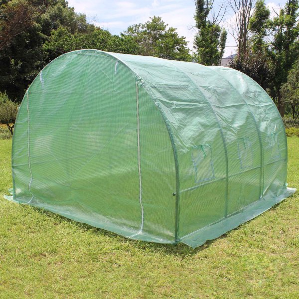 Tunnelvxthus 9m | Stlram med PE-plastverdrag