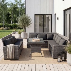 Soffgrupp utem�bler | Inbyggd f�rvaring | Gr� konstrotting | Sann�s