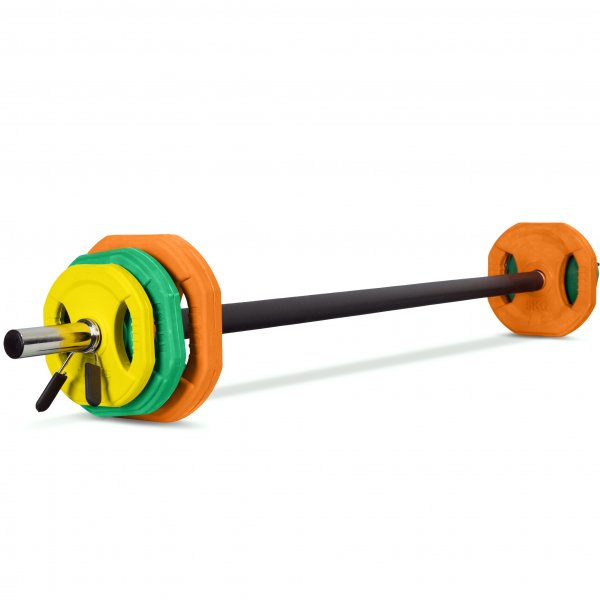 Aerobic Pump skivstng | Set med 20kg vikter | Fr hemmatrning