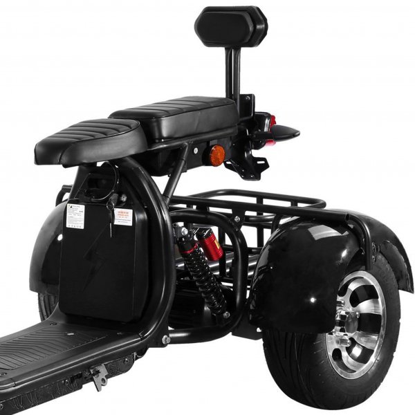 Fatscooter Trehjuling 2000W | Moped klass 1 - Svart Fatscooter Trehjuling 2000W | Moped klass 1 - Svart