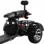 Fatscooter Trehjuling 2000W | Moped klass 1 - Svart
