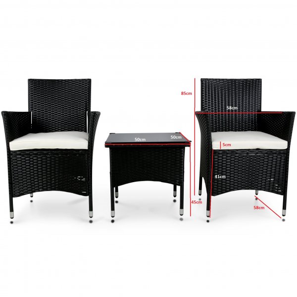 Utem�bler f�r balkong | Bord och 2 f�t�ljer | Konstrotting