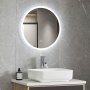 Rund badrumsspegel 60cm med LED-lyse | Anti-fog & touch-styrning