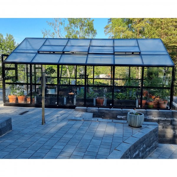 Premium glasvxthus 24,6m | 5 rs stormgaranti | 4mm skerhetsglas