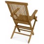 Salt� f�llbar teakstol med armst�d � Klassisk utestol i teak
